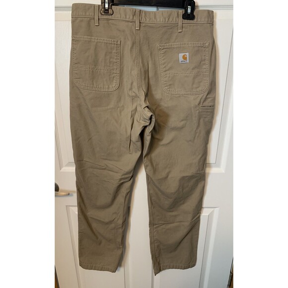 Carhartt Men's 36 X 33.5 Relaxed Fit  Khaki Work Pants - Picture 3 of 8